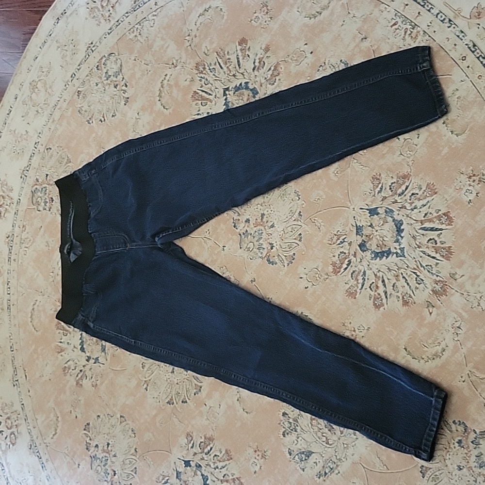 Karen Kane blue jeans pull on style stretch denim wide elastic waist size 14 …